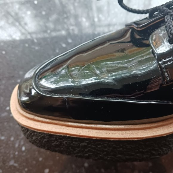 ZARA Platform Lace- Up Derby Shoes - Picture 7 of 8